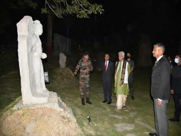 J-K LG Manoj Sinha visits rejuvenated 8th-century heritage site 'Chinar Darohar' in Srinagar