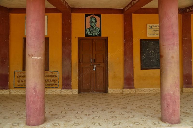 The government lower primary school in Jadura village of Bhuj taluka, Kachchh. Most students were missing as they had gone for weddings | Manisha Mondal | ThePrint