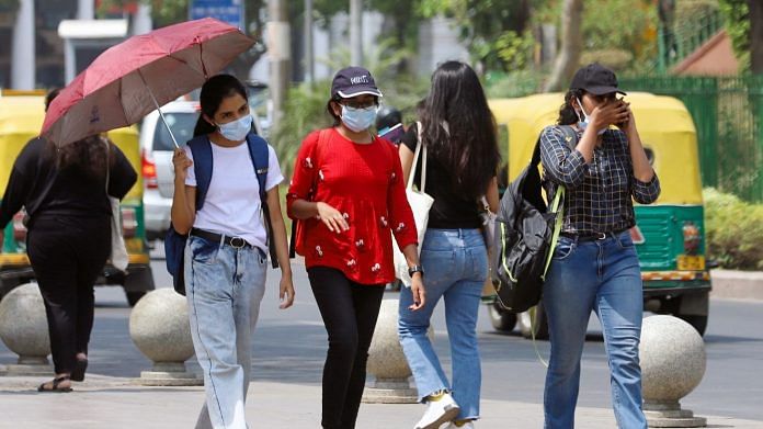 People in masks in New Delhi on 19 April 2022 | Representational image| ANI Photo