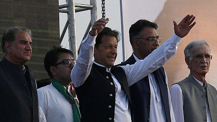 Imran Khan address the supporters of ruling Pakistan Tehreek-e-Insaf party during a rally, on 27 March 2022 | File photo | Photographer: Aamir Qureshi/AFP/Getty Images via Bloomberg
