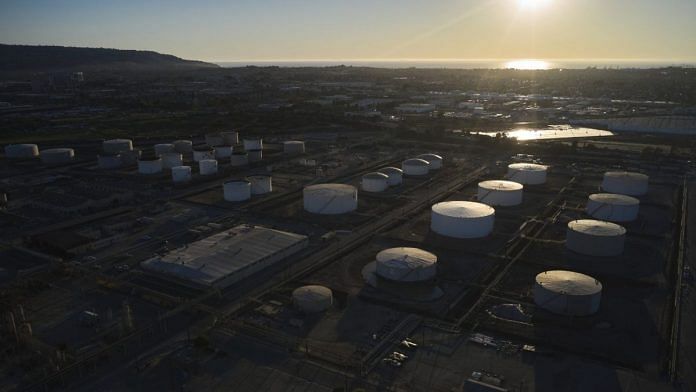 Storage tanks at the Torrance Refining Co. in Torrance, California | Bloomberg