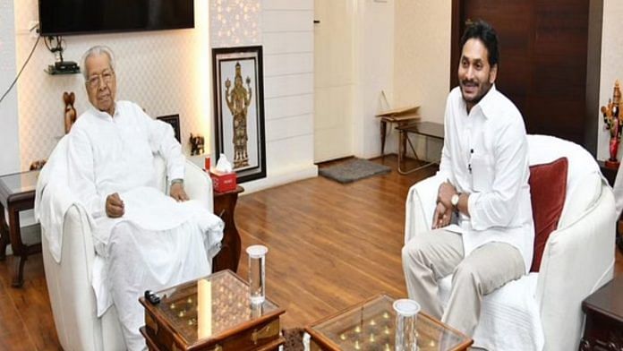 Andhra Pradesh CM YS Jagan Mohan Reddy with Governor Biswabhushan Harichandran| Representational image| Photo: ANI