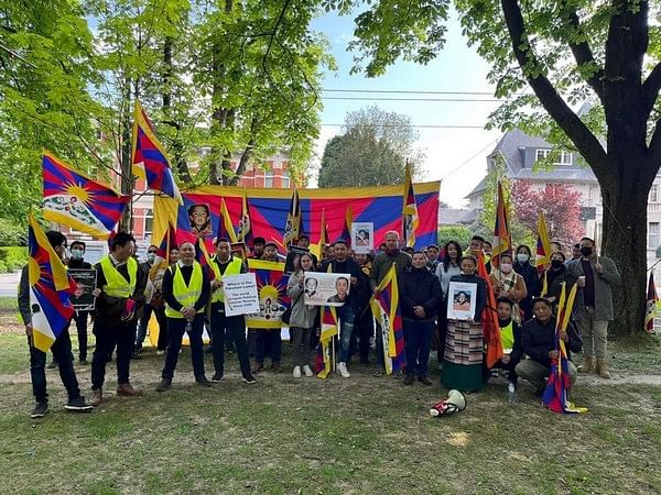 Rights Group protests in Brussels against China, demanding release of Panchen Lama