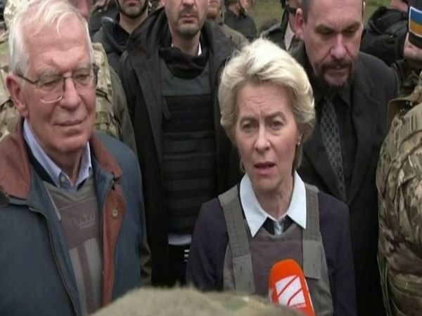 European Commission President visits Ukraine's Bucha