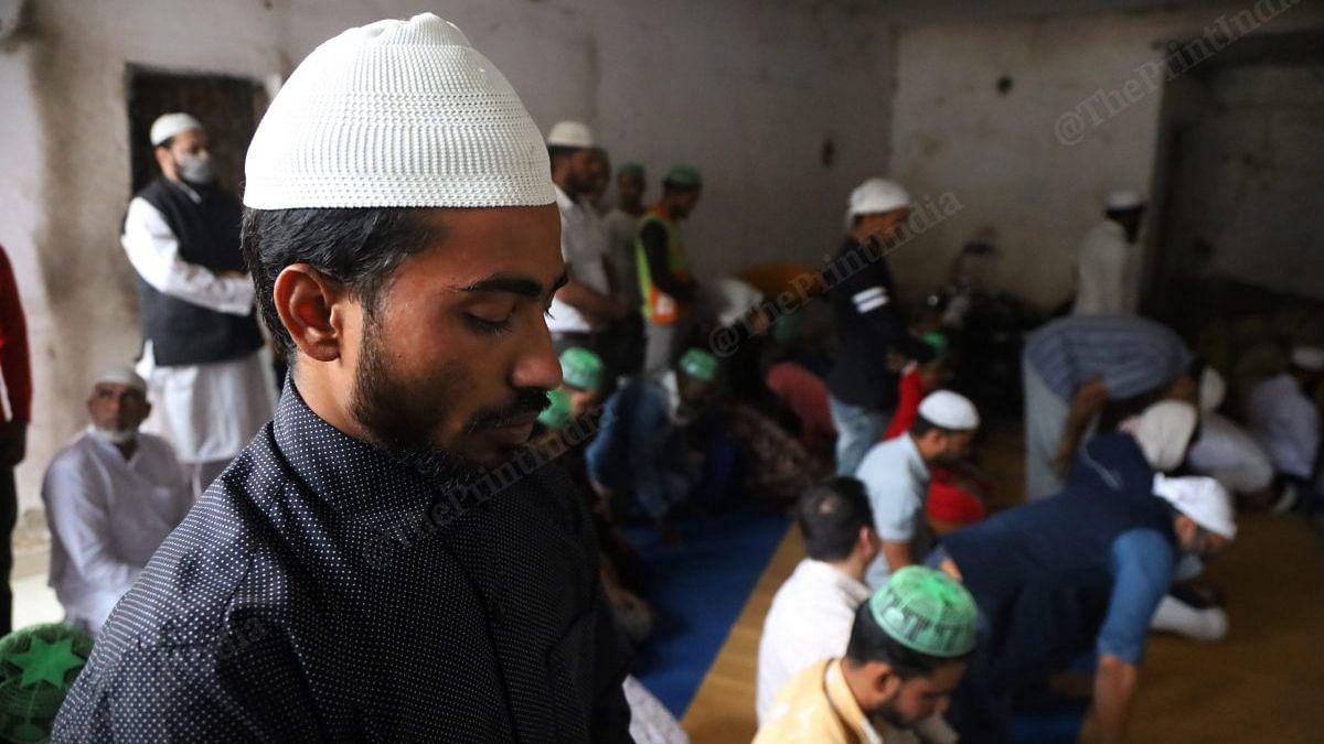 Muslims in Gurugram offering Friday prayers (representational image) | Photo: Manisha Mondal | ThePrint