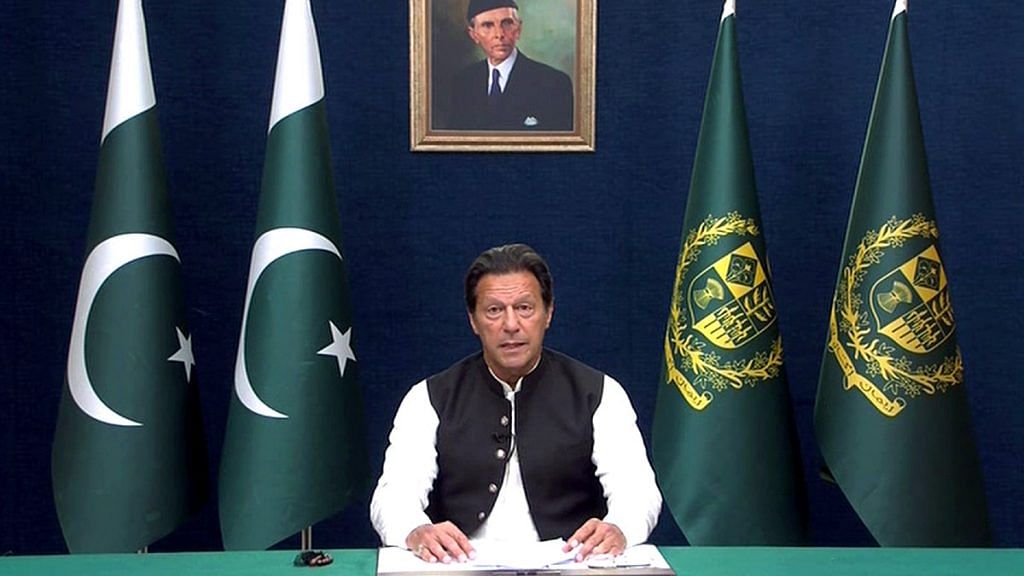 File photo of Pakistan Prime Minister Imran Khan's address to the nation | ANI