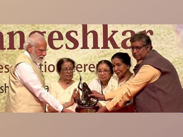 PM Modi receives first Lata Deenanath Mangeshkar Award in Mumbai