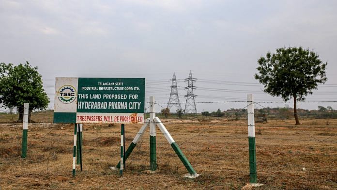 The planned Pharma City, set about 22 miles south of Hyderabad's airport | Photo: Dhiraj Singh | Bloomberg