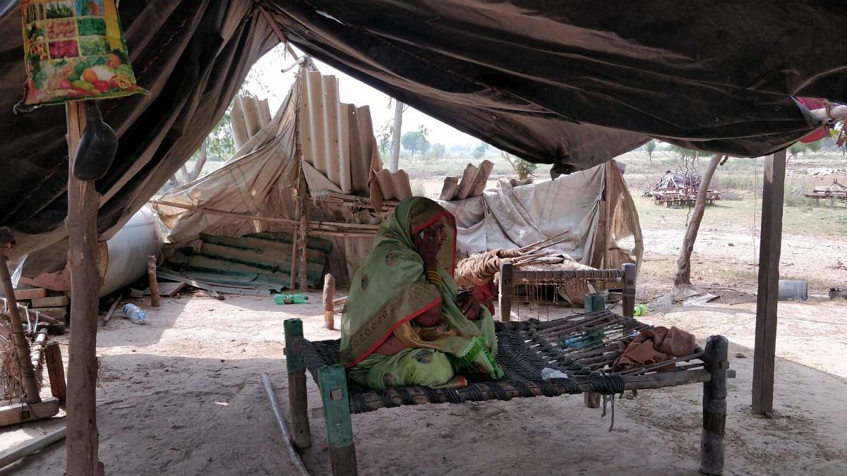 Families that are protesting still live on their old lands in tents. | Photo Credit: Sonal Matharu