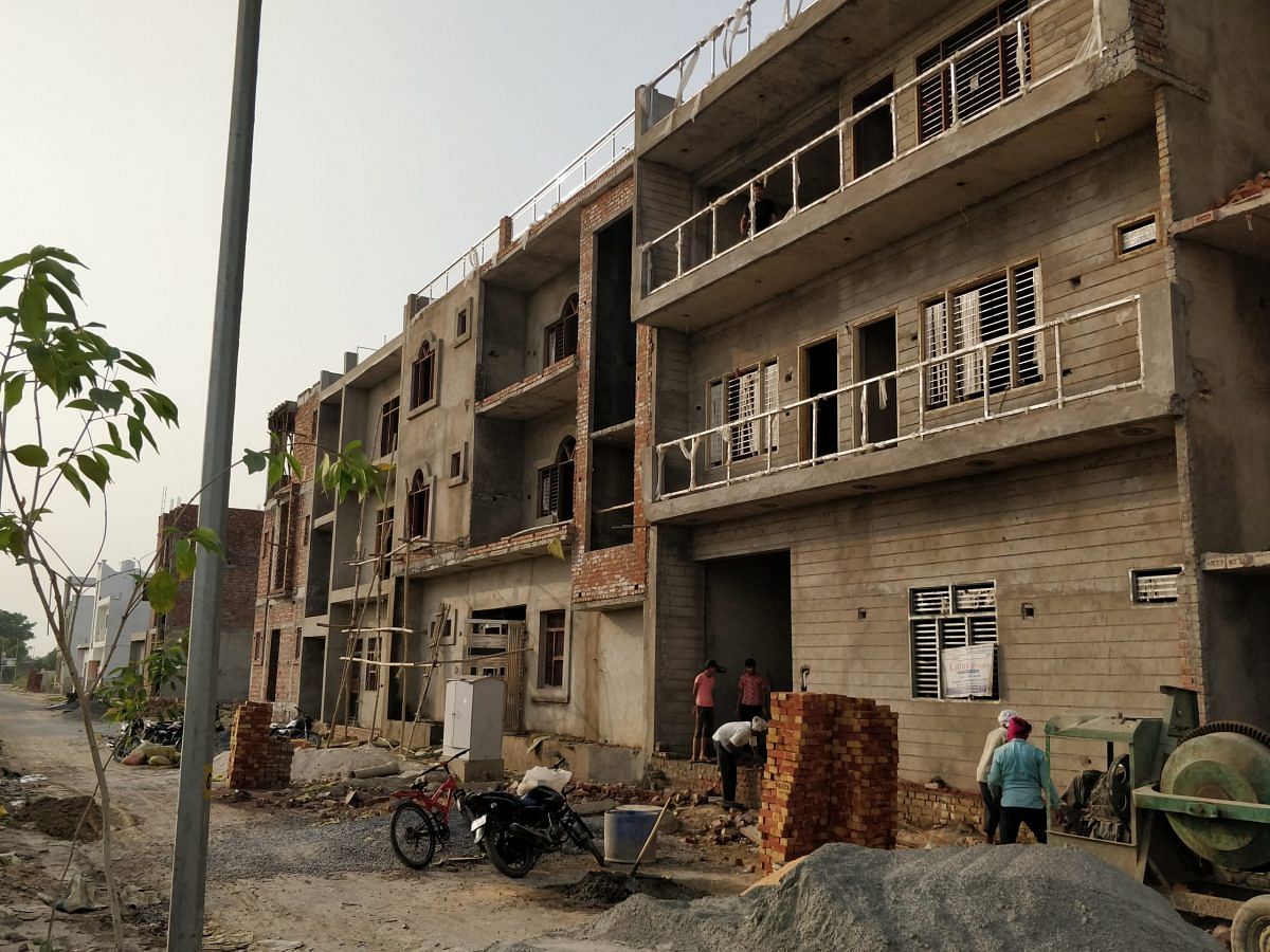 Multistorey houses being built at the RR site. | Photo Credit: Sonal Matharu