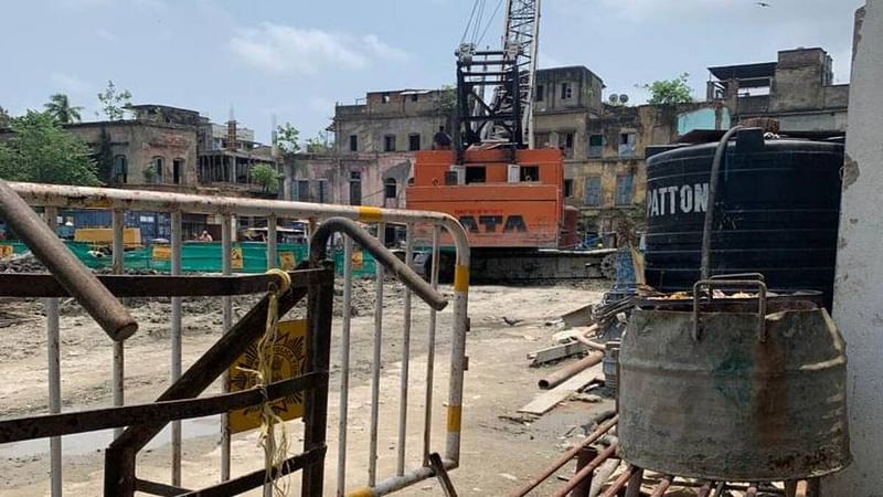 Metro construction at Bowbazar | Photo: Sreyashi Dey | ThePrint