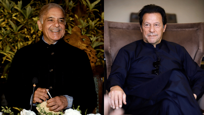 Pakistan Prime Minister Shehbaz Sharif and former PM Imran Khan | Photos from Facebook