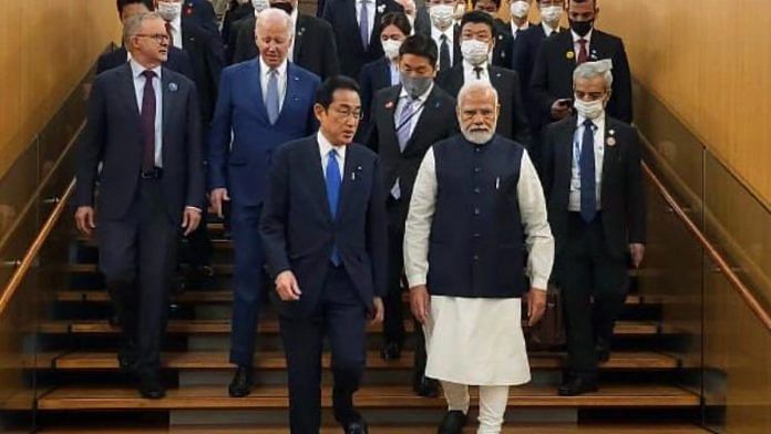 Prime Minister Narendra Modi with U.S. President Joe Biden, Japan's Prime Minister Fumio Kishida and Australia's Prime Minister Anthony Albanese at Quad Summit, in Tokyo Tuesday | ANI