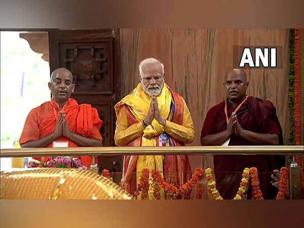 PM Modi offers prayers at Mahanirvana Stupa in UP's Kushinagar on Buddha Purnima