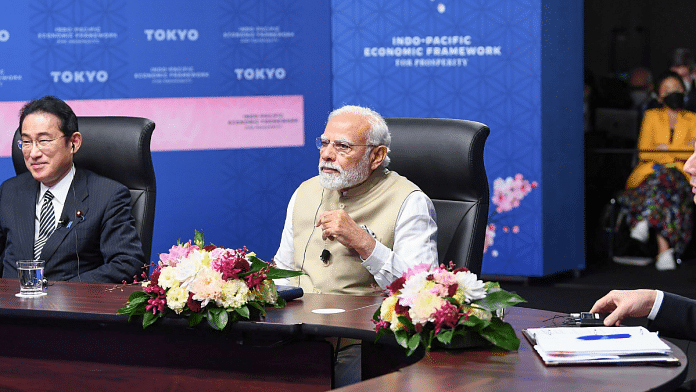 Prime Minister Narendra Modi participates in an event to launch the Indo-Pacific Economic Framework for Prosperity (IPEF)