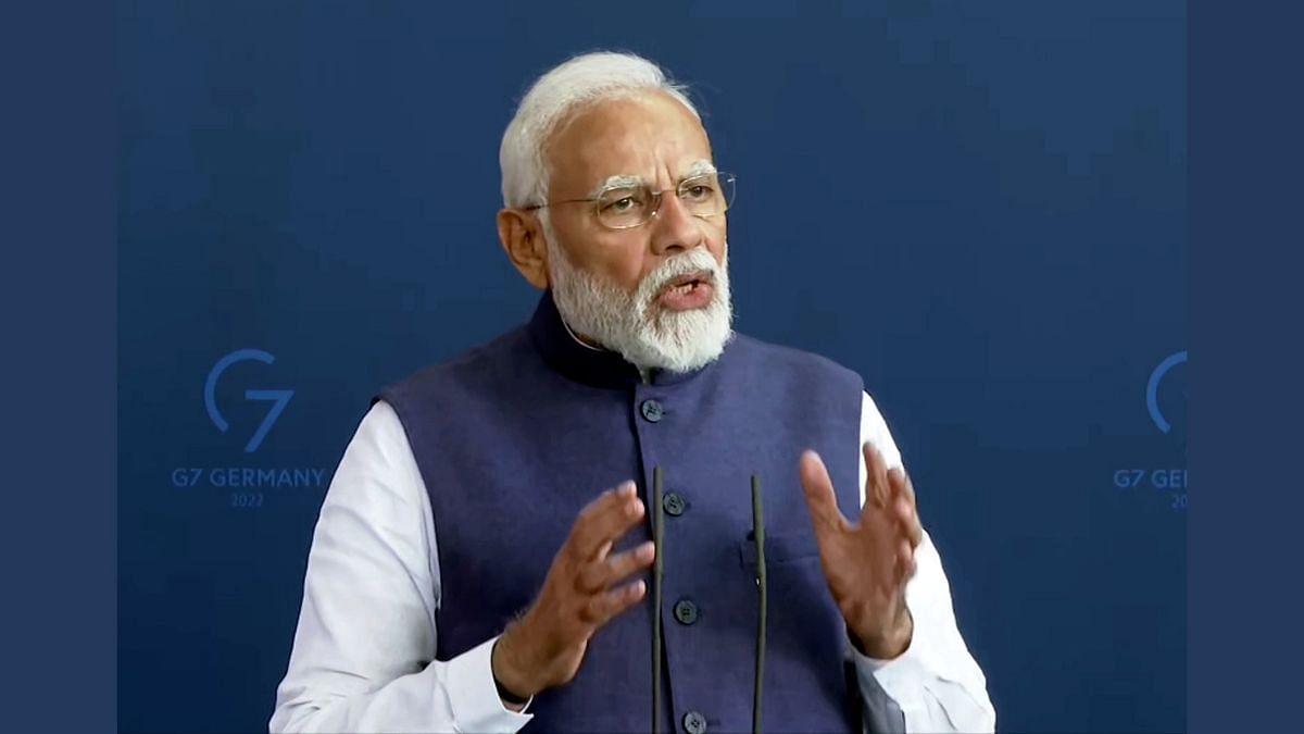 Prime Minister Narendra Modi addresses a joint press conference in Berlin, on 2 May 2022 | ANI photo Prime Minister Narendra Modi addresses a joint press conference in Berlin, on 2 May 2022 | ANI photo