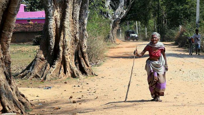 Representational image of an elderly woman with a walking stick | ANI