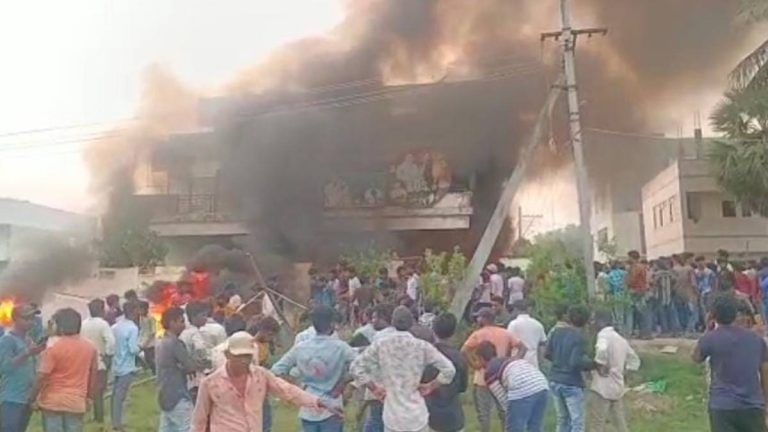 Angry protestors torch Andhra minister, MLA’s homes, won’t have district renamed after Ambedkar
