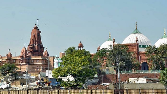 File photo of Sri Krishna Janmabhoomi temple and Shahi Idgah Mosque in Mathura | ANI