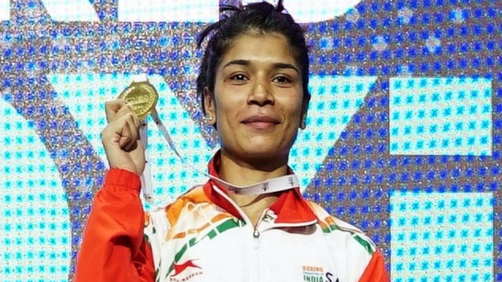 Nikhat Zareen with her medal | ANI