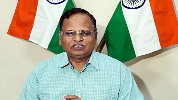 File photo of Delhi Health Minister Satyendar Jain