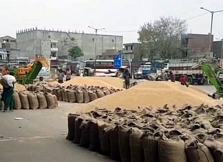 File photo of wheat procurement in Ludhiana | Photo: ANI