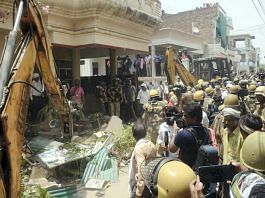File photo | Bulldozers being used to demolish the residence of Mohammed Javed, Prayagraj | PTI