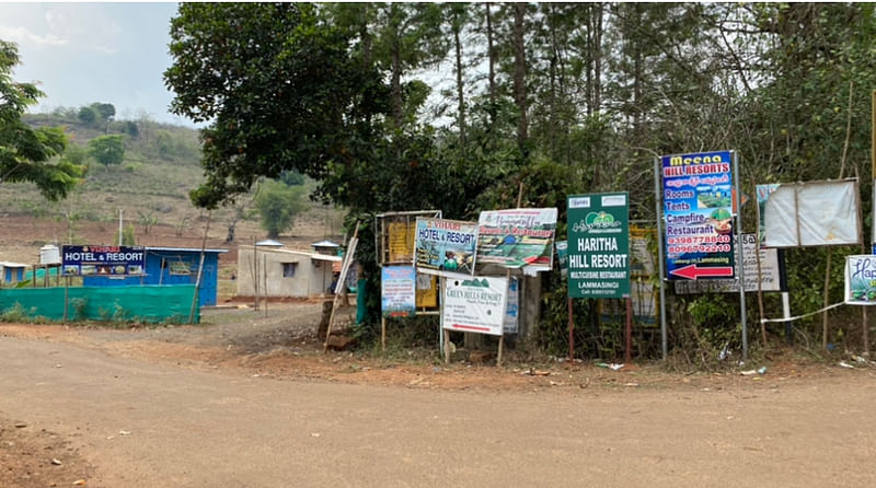 Signboards pointing to camp sites in Lambasingi which lie abandoned through out the year, except winter | Rishika Sadam | ThePrint
