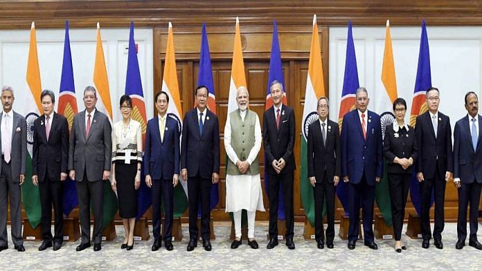 Prime Minister Narendra Modi with the Special ASEAN-India Foreign Ministers in New Delhi | ANI/PIB