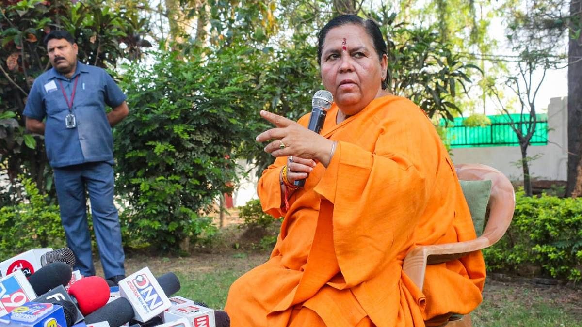 File photo of BJP leader Uma Bharti | PTI File photo of BJP leader Uma Bharti | PTI