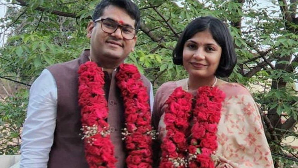 Yadvendra Singh Bhati with wife Varsha Chhalotre | By special arrangement