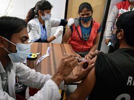 Representational image of Covid vaccination drive at a hospital in Prayagraj | ANI