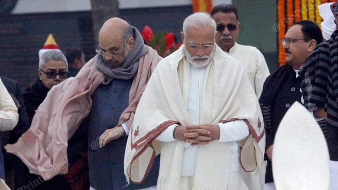 File photo of PM Modi and Home Minister Amit Shah | Photo: Praveen Jain | ThePrint