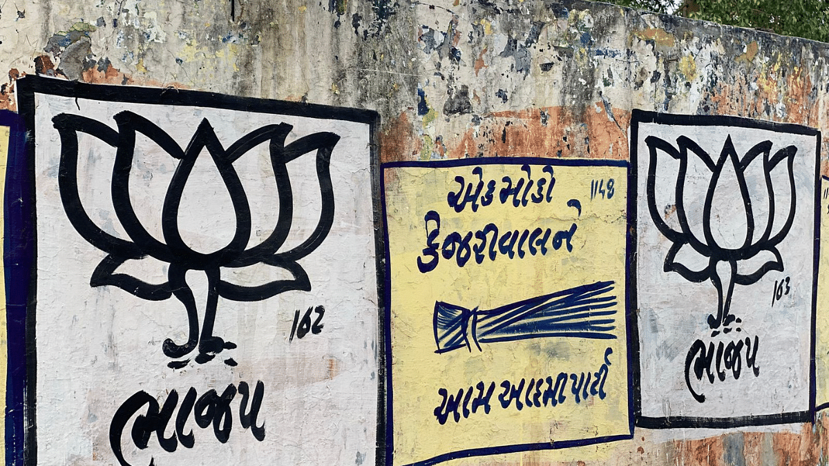 Lotus, hand, broom – Ahmedabad walls are at war. Residents unhappy