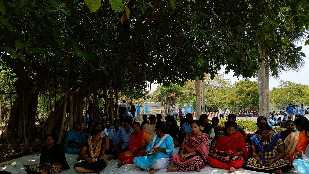 Female workers protesting at Ford's Chennai plant | Sowmiya Ashok | ThePrint