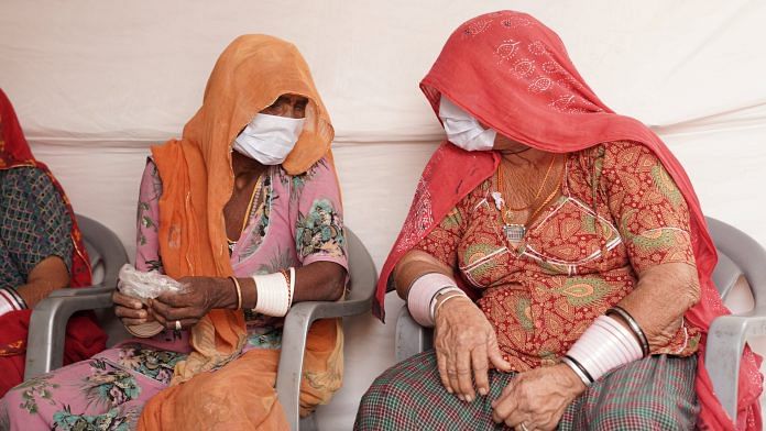 Representational image | Elderly women at a Covid vaccine camp conducted by HelpAge India at Khudi village in Jodhpur