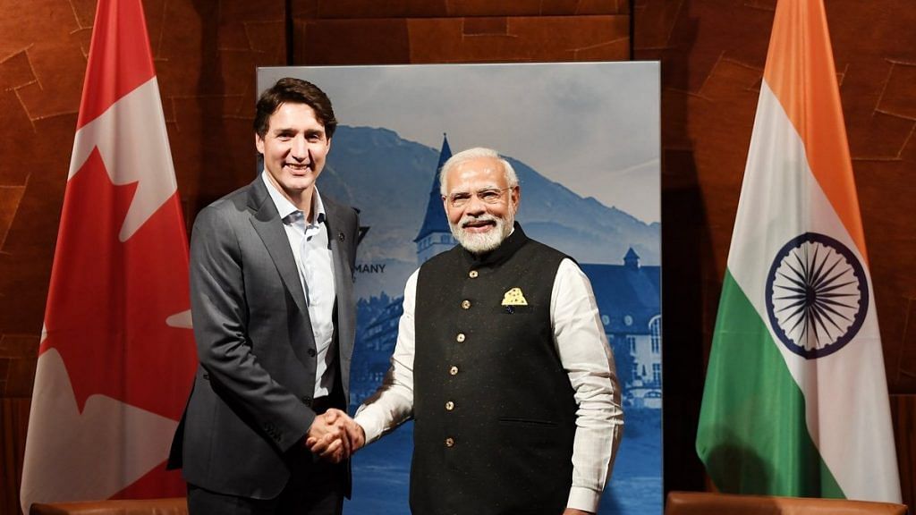 PM Narendra Modi with his Canadian counterpart Justin Trudeau | Photo: @narendramodi/Twitter