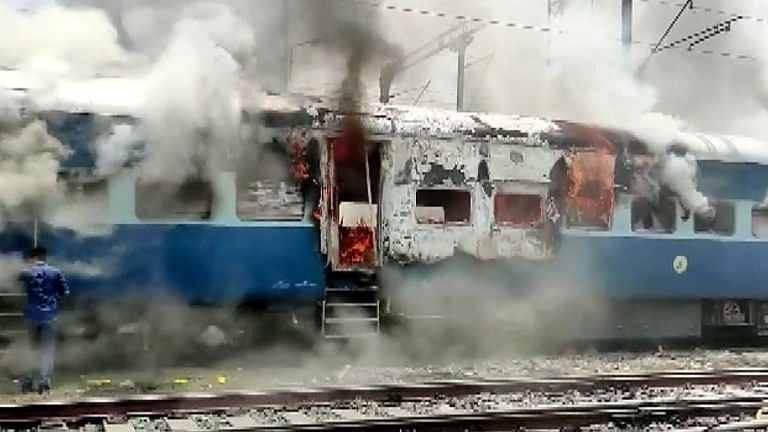 Train torched, roads blocked as protests over Centre’s Agnipath scheme rage in Bihar, Rajasthan