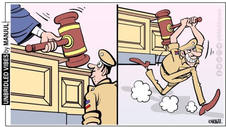 Cops hammer home the verdict in Gujarat, and debate on pensions for ‘sansadveers’