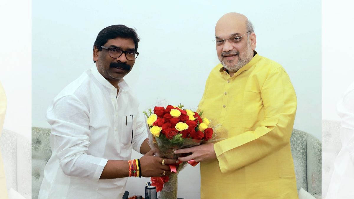 Jharkhand Chief Minister Hemant Soren calls on Union Home Minister Amit Shah in New Delhi, 27 June | ANI Photo/ Office of Chief Minister, Jharkhand twitter Jharkhand Chief Minister Hemant Soren calls on Union Home Minister Amit Shah in New Delhi, 27 June | Twitter | @JharkhandCMO