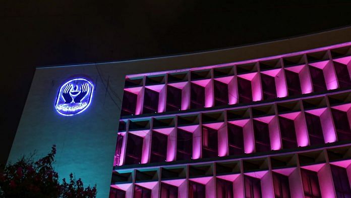 The Life Insurance Corp. of India (LIC) headquarters in Mumbai, lit up at night | Bloomberg file photo