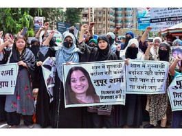 Muslims hold protests against BJP's Nupur Sharma for her controversial statement | Photo: PTI