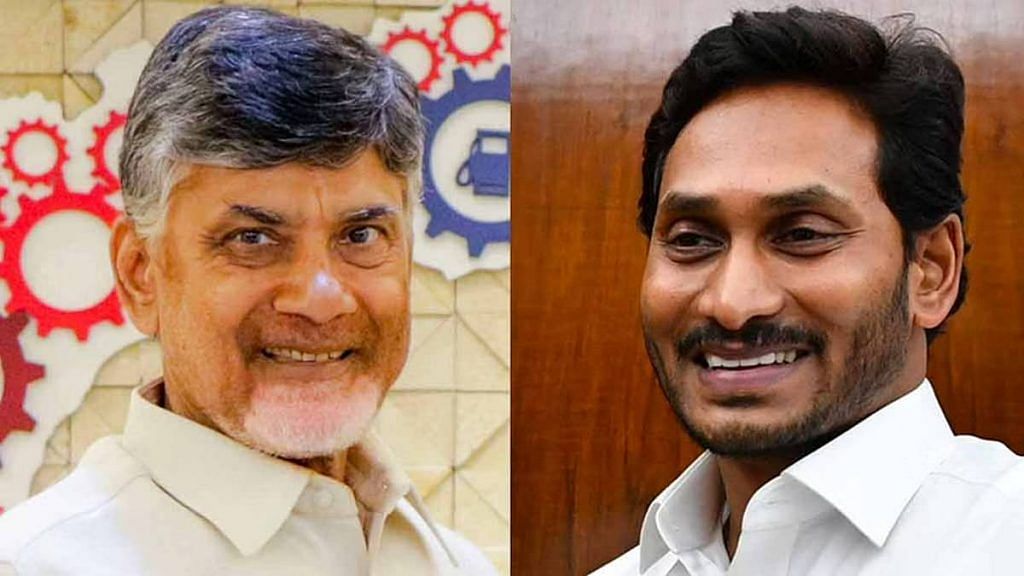 File photos of Chandrababu Naidu (left) and Andhra CM Jagan Mohan Reddy | Commons