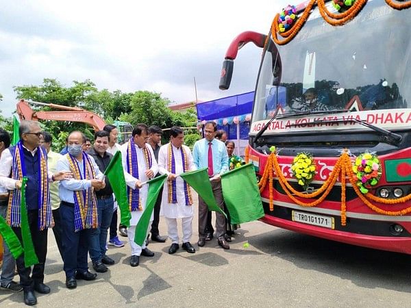India-Bangladesh cross-border bus service flagged off from Agartala