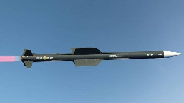The 'Astra' beyond-visual-range air-to-air missile developed by DRDO | Photo: Commons