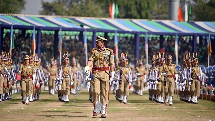 File photo of Central Reserve Police Force (CRPF) personnel participating in the 83rd Raising Day parade, at Maulana Azad Stadium in Jammu | ANI