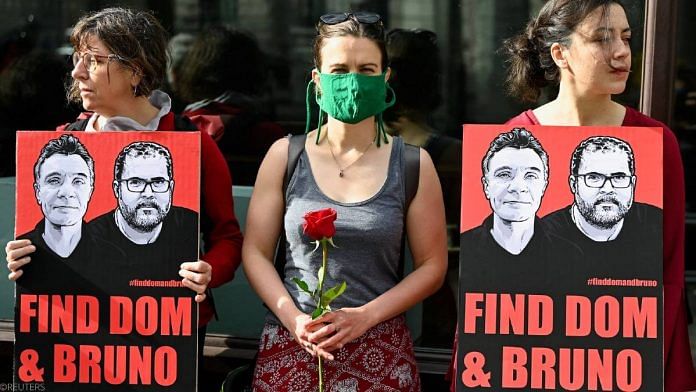 Activists campaign to intensify search for missing journalist Dom Phillips and indigenous activist Bruno Pereira | Twitter | @UNHumanRights