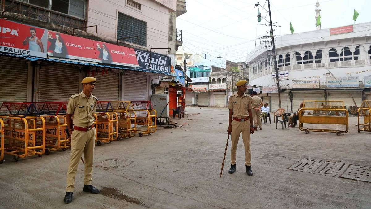 The empty Udaipur streets a day after the incident | Photo: Manisha Mandal | ThePrint