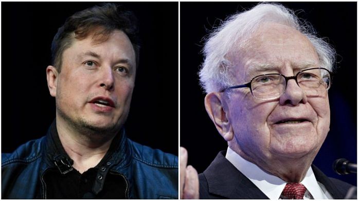 File photos of Elon Musk and Warren Buffet | Commons/Bloomberg