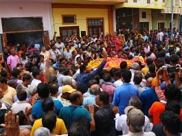 Kanhaiya Lal's body being taken for cremation | Photo: Manisha Mondal | ThePrint